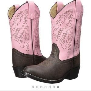 Kids' Hopalong Leather Round Pink Boots